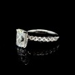 10K White Gold Radiant Diamond Engagement Ring