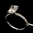 10K White Gold Radiant Diamond Engagement Ring