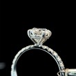 10K White Gold Round Diamond Engagement Ring