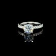 10K White Gold Round Diamond Engagement Ring
