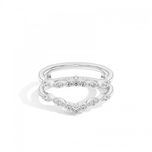 Valentina 0.32 Ct Round Diamond Ring Guard