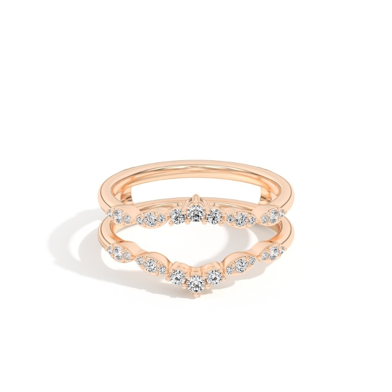 Valentina 0.32 Ct Round Diamond Ring Guard