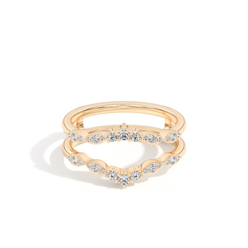 Valentina 0.32 Ct Round Diamond Ring Guard