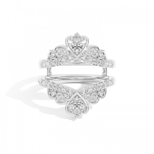 Ophelia 1.02 Ct Crown Round Diamond Ring Guard