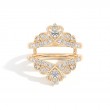 Ophelia 1.02 Ct Crown Round Diamond Ring Guard