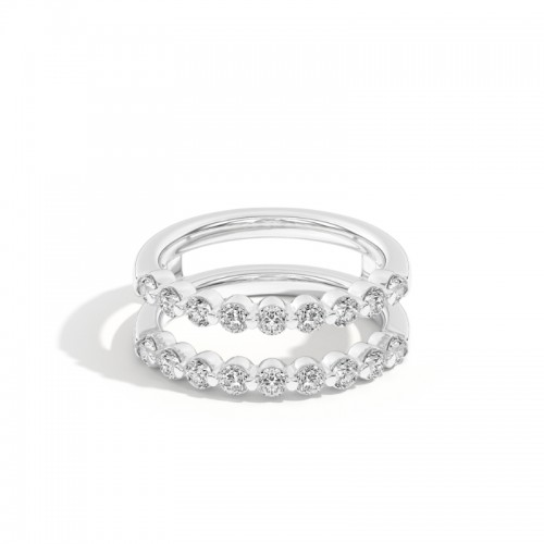 Camelia 0.96 Ct Round Diamond Ring Guard