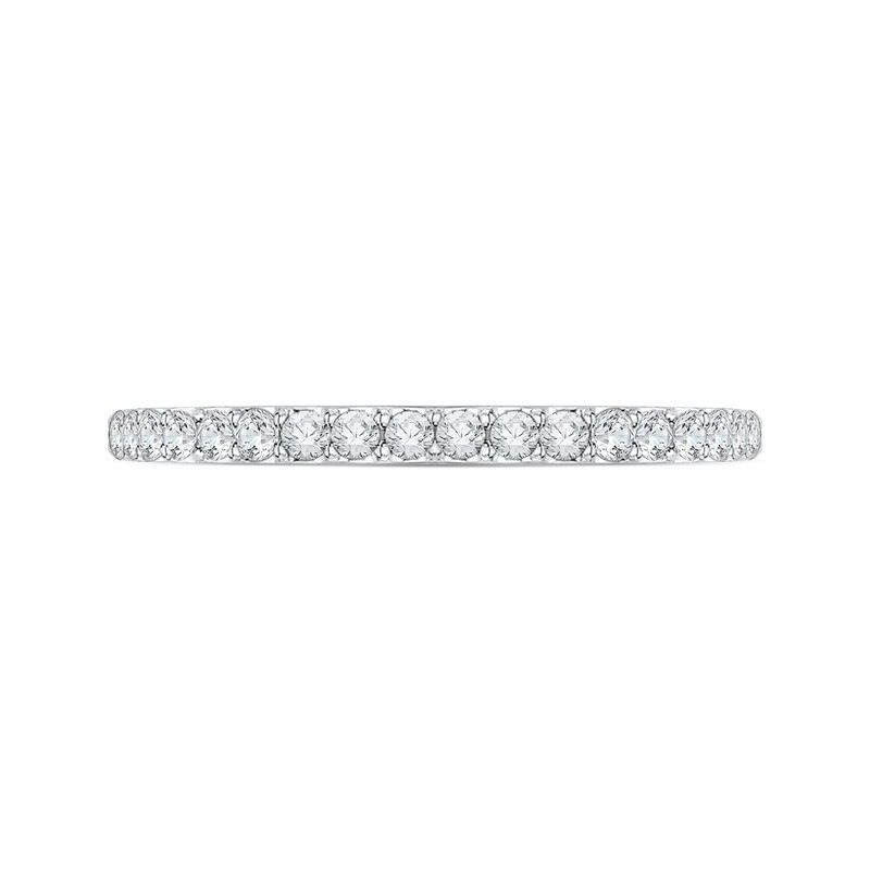 18K White Gold Round Diamond Wedding Band