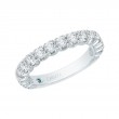18K White Gold Round Diamond Wedding Band