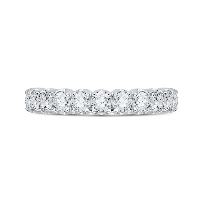 18K White Gold Round Diamond Wedding Band