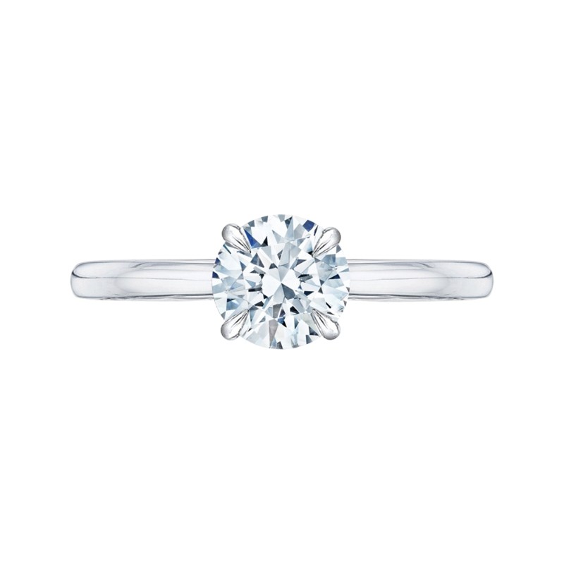 18K White Gold Semi Mount Engagement Ring