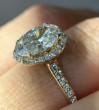 Yellow Gold Oval Halo Engagement Ring