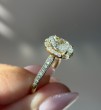 Yellow Gold Oval Halo Engagement Ring
