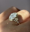 Yellow Gold Vintage Halo Oval Engagement Ring
