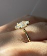 Yellow Gold Marquise Hidden Halo Solitaire Engagement Ring