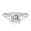 10K White Gold Princess Cut Solitaire Diamond Engagement Ring