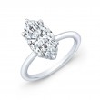 10K White Gold Marquise Solitaire Diamond Engagement Ring