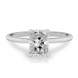 10K White Gold Radiant Solitaire Diamond Engagement Ring