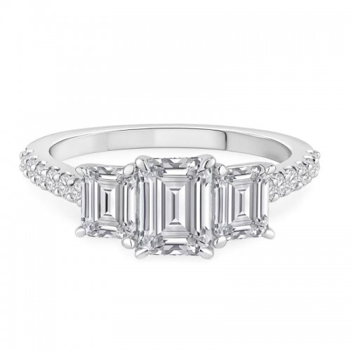 Three Stone Diamond Engagement Ring