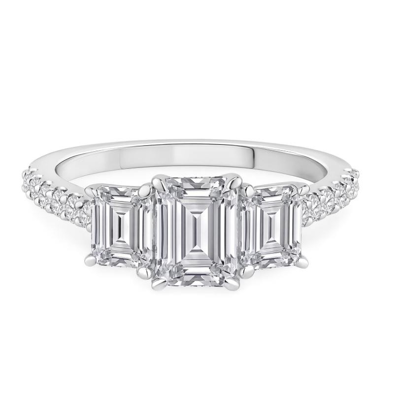 Three Stone Diamond Engagement Ring