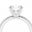 14K White Gold Round Diamond Classic Engagement Ring