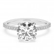 14K White Gold Round Diamond Classic Engagement Ring