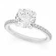 14K White Gold Round Diamond Classic Engagement Ring