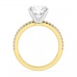 14K Yellow Gold Round Diamond Classic Engagement Ring