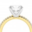 14K Yellow Gold Round Diamond Classic Engagement Ring