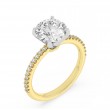 14K Yellow Gold Round Diamond Classic Engagement Ring