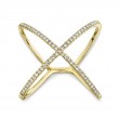 0.18Ct 14K Yellow Gold Diamond Lady's X Ring