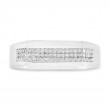 0.19Ct 14K White Gold Diamond Men's Ring