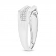 0.19Ct 14K White Gold Diamond Men's Ring
