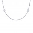 0.28Ct 14K White Gold 18 Diamonds By The Yard Chain