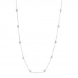 0.28Ct 14K White Gold 18 Diamonds By The Yard Chain