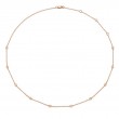 0.28Ct 14K Rose Gold 18 Diamonds By The Yard Chain