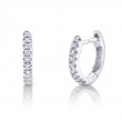 0.04Ct 14K White Gold Diamond Mini Huggie Earrings