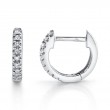0.04Ct 14K White Gold Diamond Mini Huggie Earrings