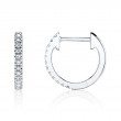 0.07ct 14k White Gold Diamond Huggie Earrings