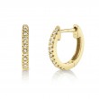 0.07ct 14k Yellow Gold Diamond Huggie Earrings