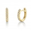 0.04Ct 14K Yellow Gold Diamond Mini Huggie Earrings