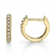 0.04Ct 14K Yellow Gold Diamond Mini Huggie Earrings