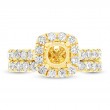 1.25Ct 14K Yellow Gold Diamond Semi-Mount Ring 2-Pc For 0.75Ct-Ctr