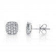0.50Ct 14K White Gold Diamond Pave Stud Earrings