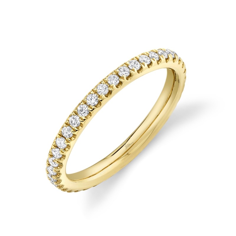 0.58Ct 14K Yellow Gold Diamond Eternity Band Size 7.5