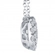 0.43Ct 14K White Gold Diamond Pave Circle Necklace