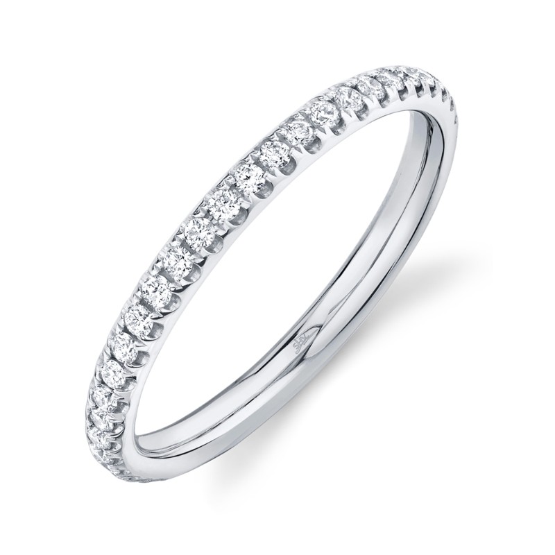 0.40ct 14k White Gold Diamond Eternity Lady's Band Size 7