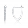 0.15Ct 14K White Gold Diamond Hoop Earrings