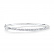 0.90Ct 14K White Gold Diamond Bangle