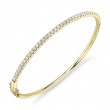 0.88Ct 14K Yellow Gold Diamond Bangle