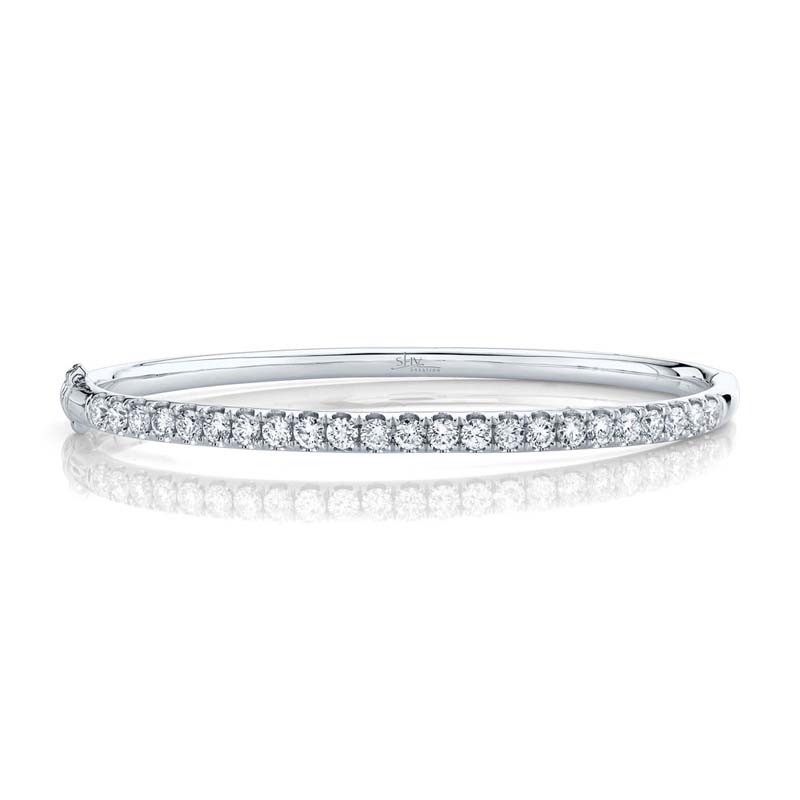 2.00Ct 14K White Gold Diamond Bangle